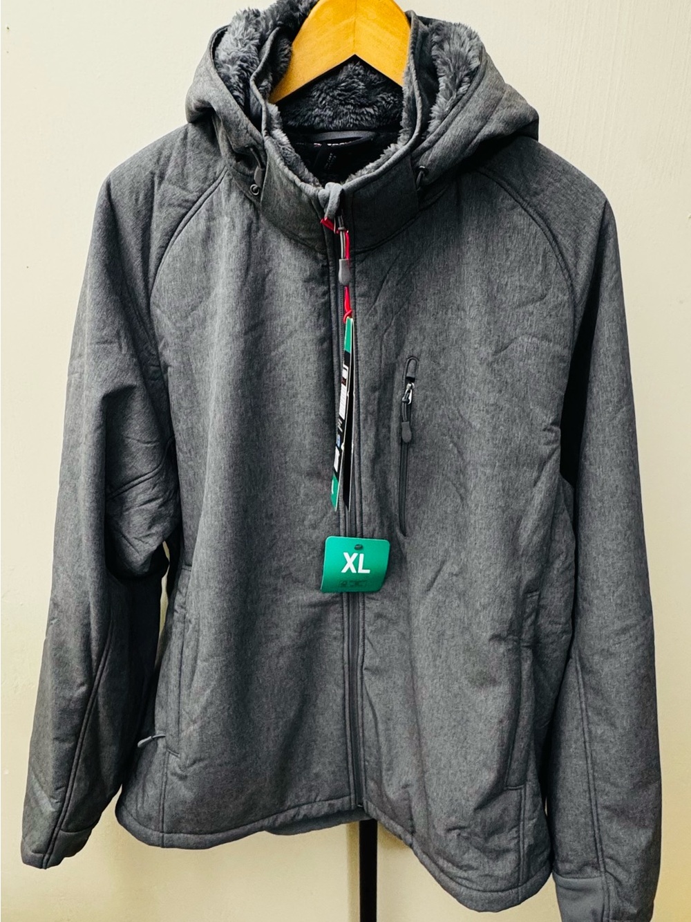 Kirkland Signature Men's Hooded Softshell Jacket - Charcoal
